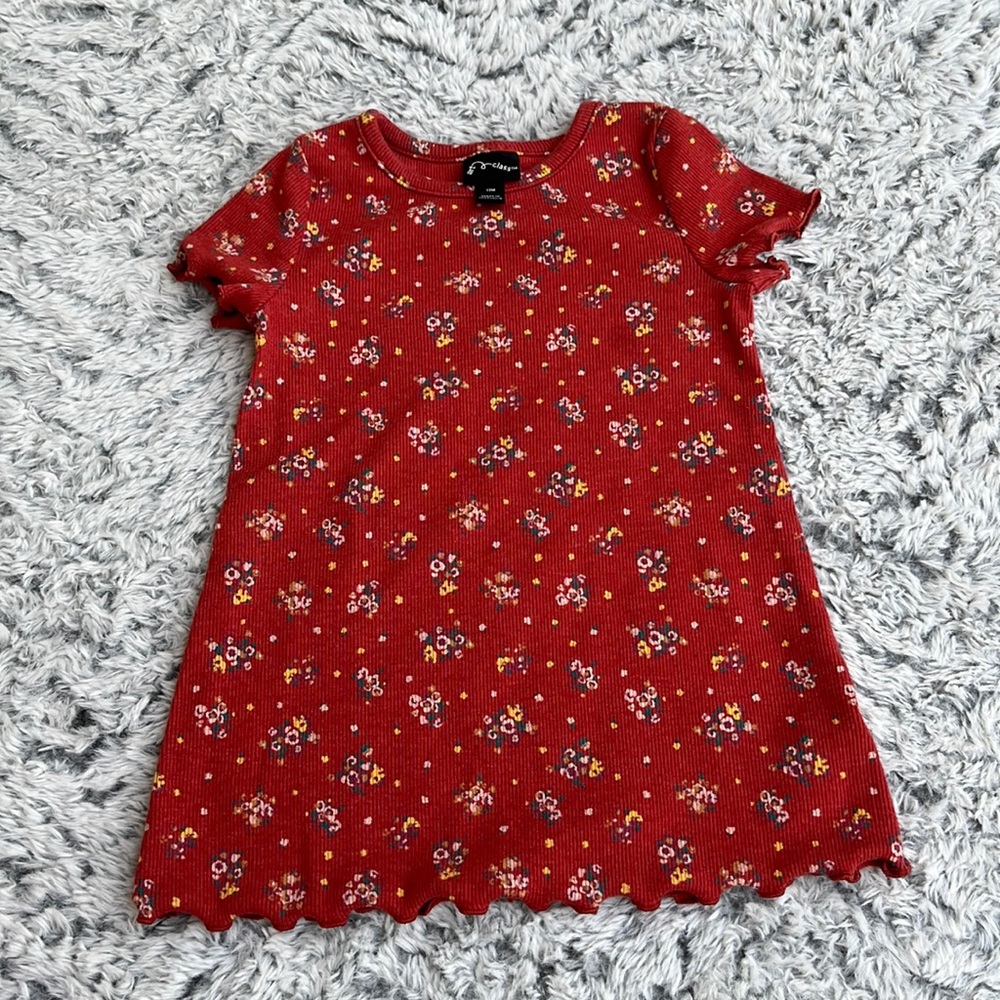 Art Class 12 Month Red Floral Dress